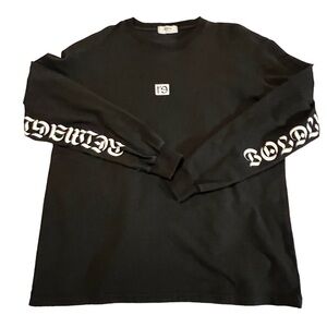 Re-Inc Boldly Long Sleeve Black and White Unisex Medium T-ShirtStreetwear Skate